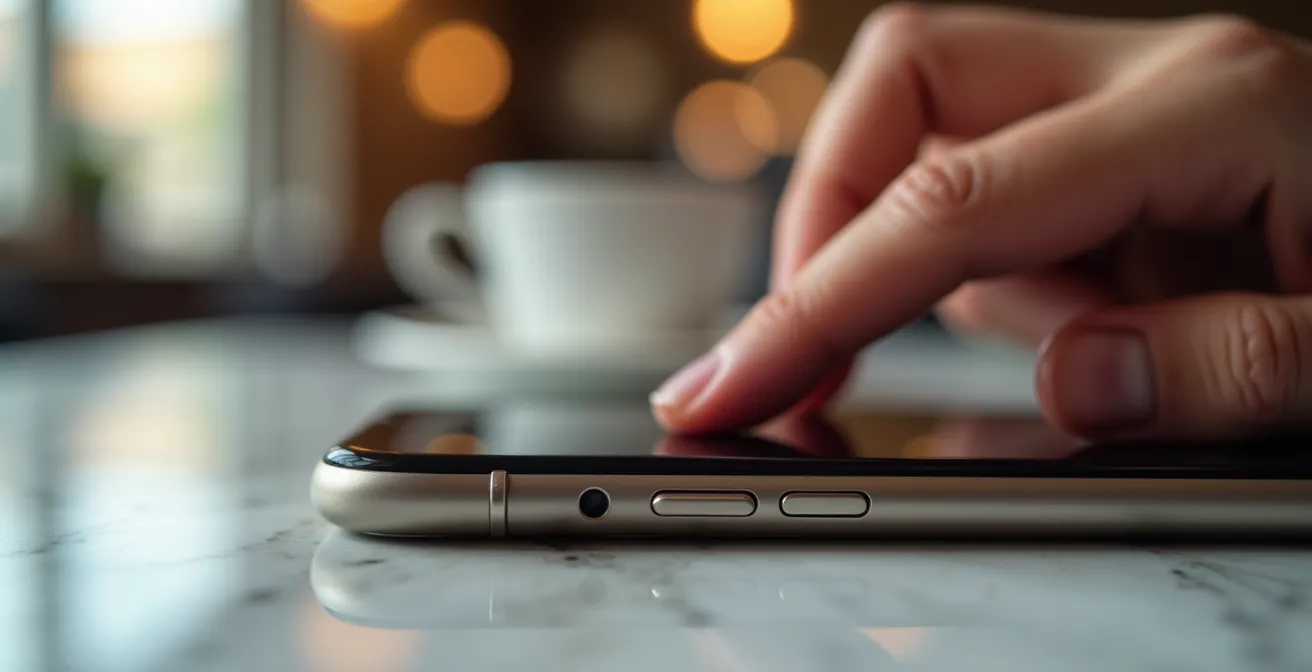 Manos configurando seguridad biométrica en smartphone para pagos