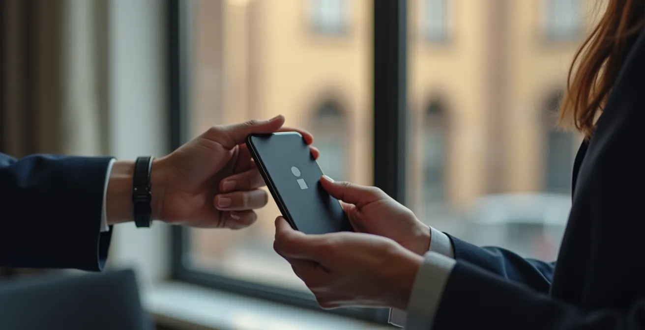 Llave de seguridad física YubiKey junto a smartphone con tarjeta SIM española protegida