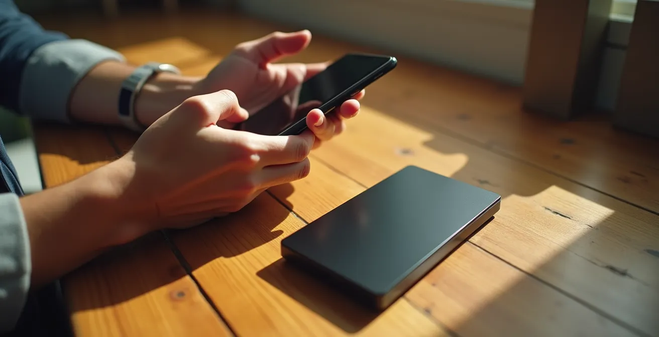 Proceso de transferencia de vídeos 4K desde móvil a SSD externo